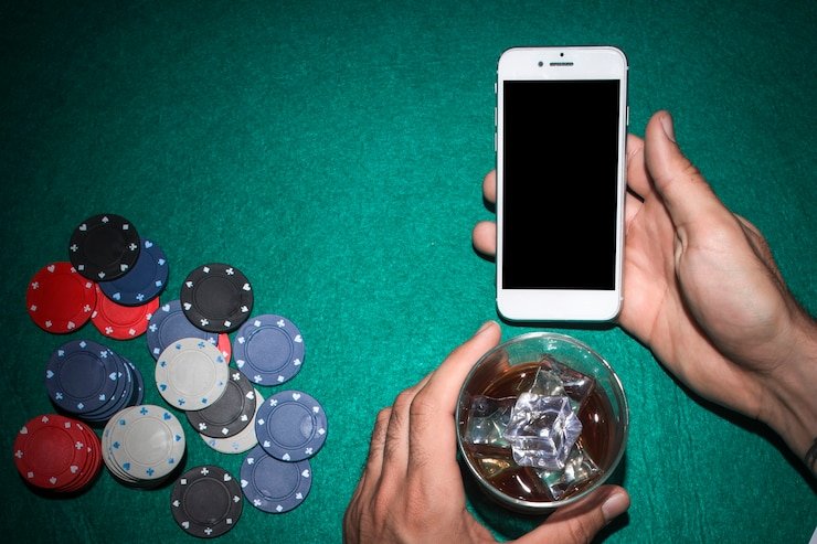 Mobile device displaying slot game with optimized touch controls and responsive design